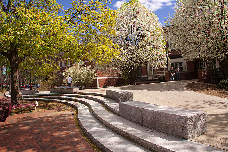 A quad area on a college campus.