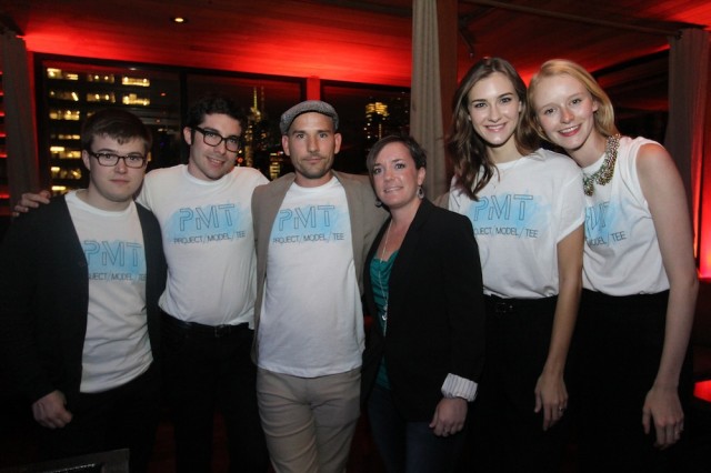 Models pose while wearing Project Model Tshirts