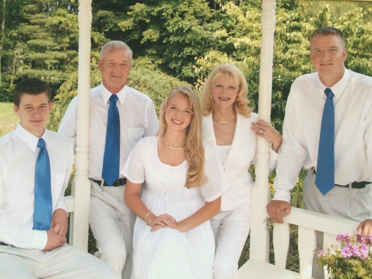 Herbie Aiken poses with family