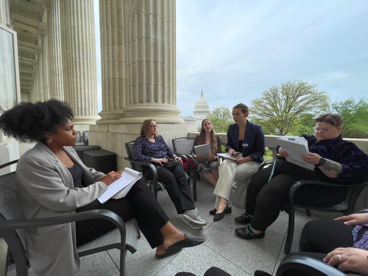 Mollie Montague leads a policy discussion with RAINN partners in Washington, D.C.